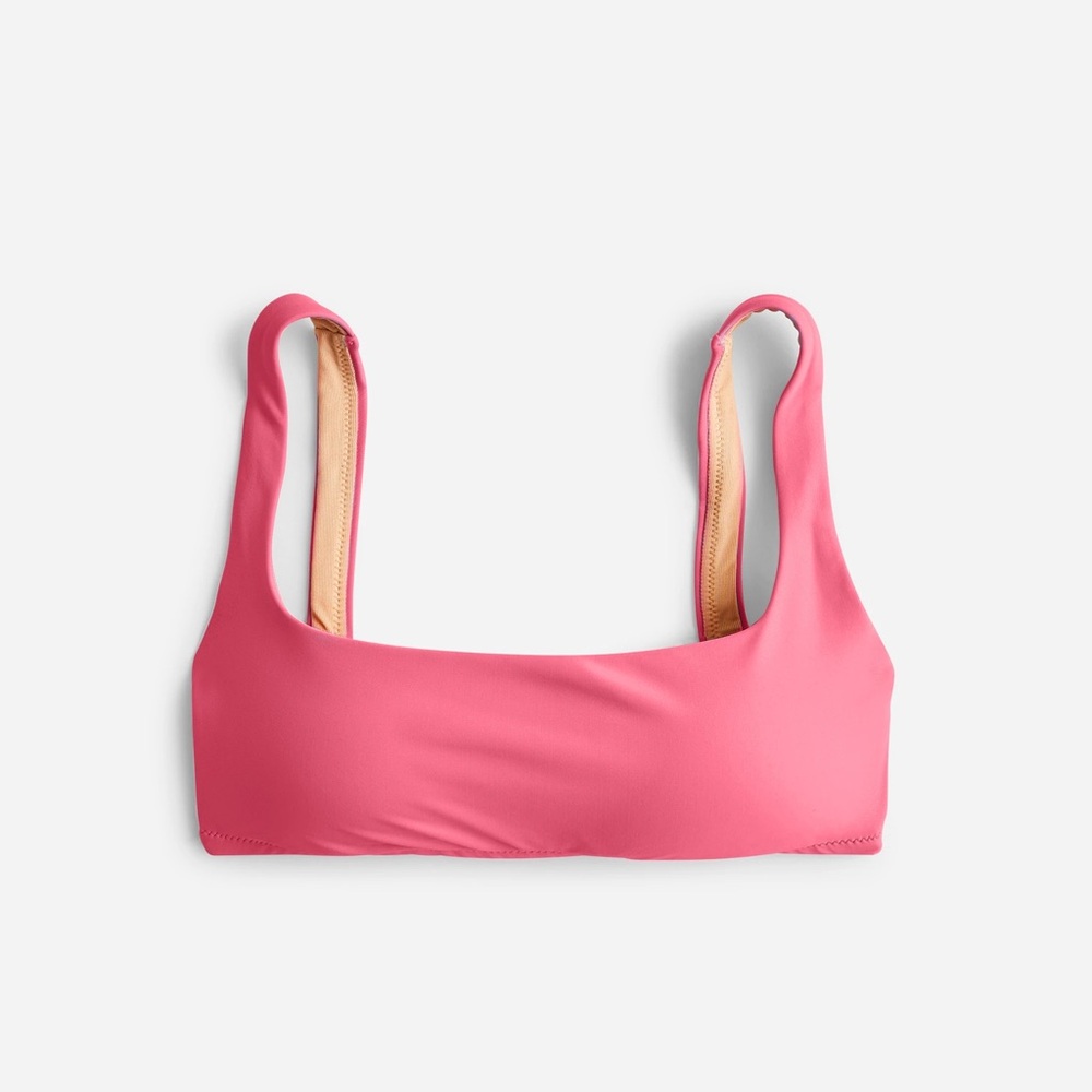 NWT J crew square neck baby pink bikini top - small